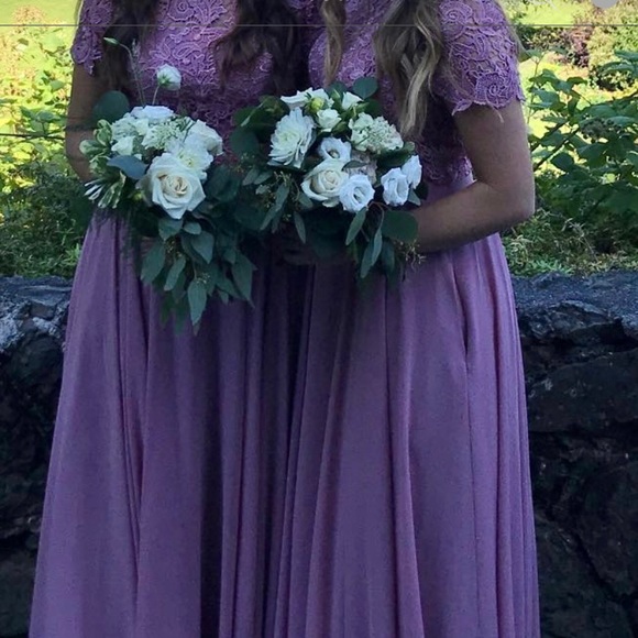 Bridesmaid dress, JJ House, size 6, colour -mauve - Picture 5 of 5